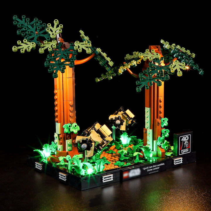 YEABRICKS LED Licht für Lego-75353 Star Wars Verfolgungsjagd auf Endor Diorama Bausteine Modell (Leg