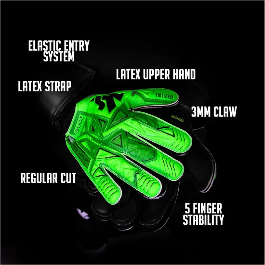 KEEPERsport Torwarthandschuhe - Zone RC - 3mm Grip - Fussballhandschuhe für Erwachsene und Kinder 10