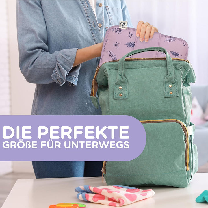 Jubi® Windeltasche mit Wickelunterlage für unterwegs mit extra viel Platz - Kleine Wickeltasche - Li
