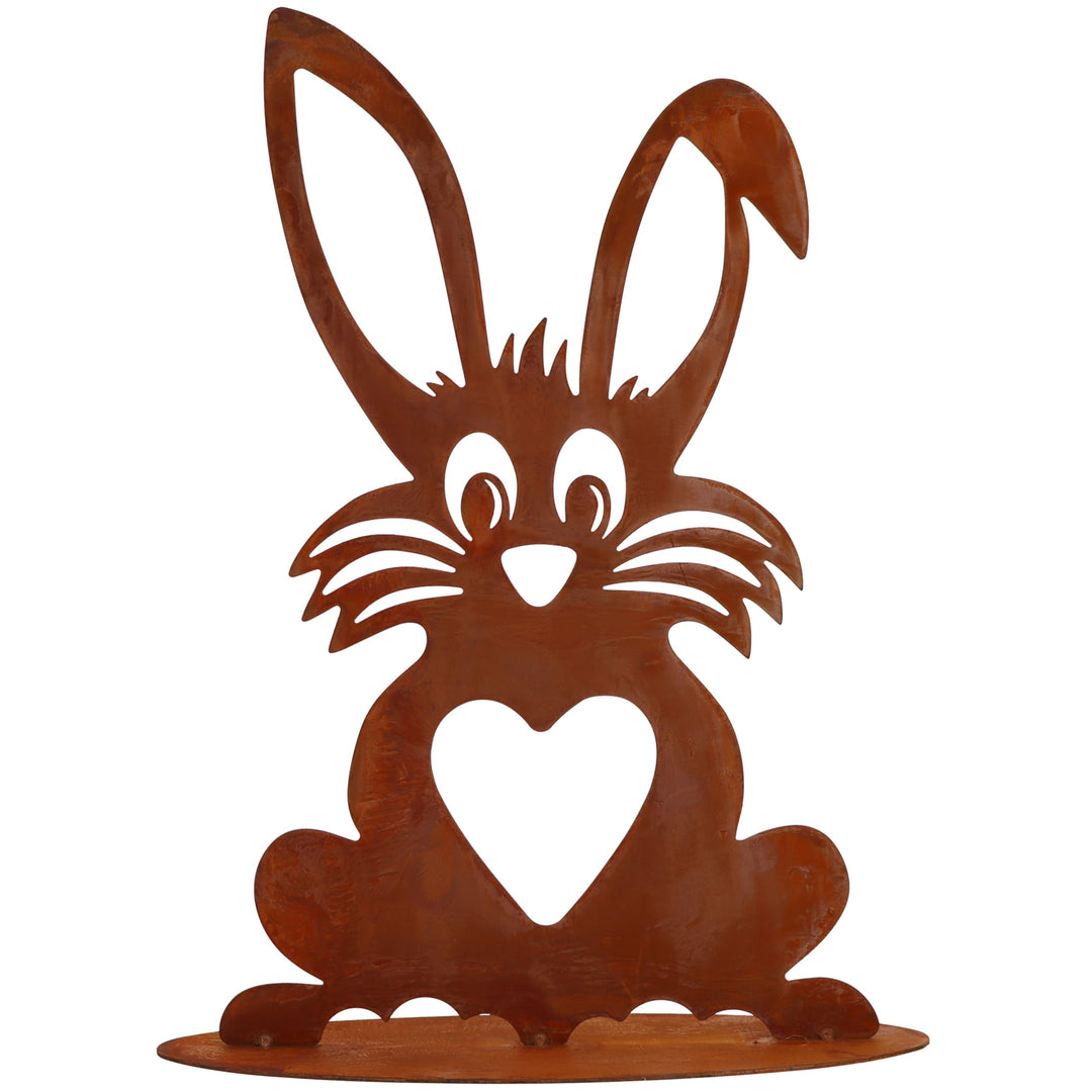 Rostikal Vintage Gartendeko Figur 40 cm Osterhase Rost Deko Frühjahr Max, Max