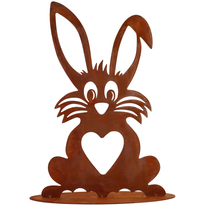 Rostikal Vintage Gartendeko Figur 40 cm Osterhase Rost Deko Frühjahr Max, Max
