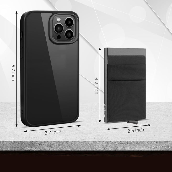 Pop Up Kartenetui mit Münzfach 9 Karten,Kartenhalter mit RFID Wallet,Mini Kreditkartenetui aus Alumi