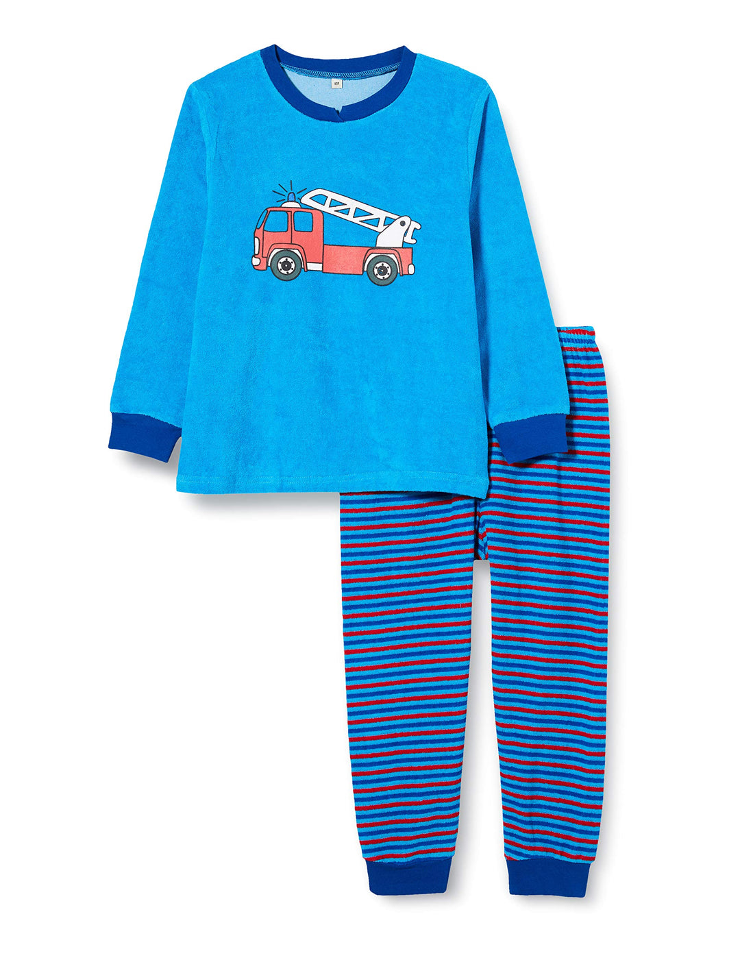Playshoes Unisex Kinder Frottee Schlafanzug Zweiteilig Pyjama-Set (1er Pack) 92 Blau, 92 Blau