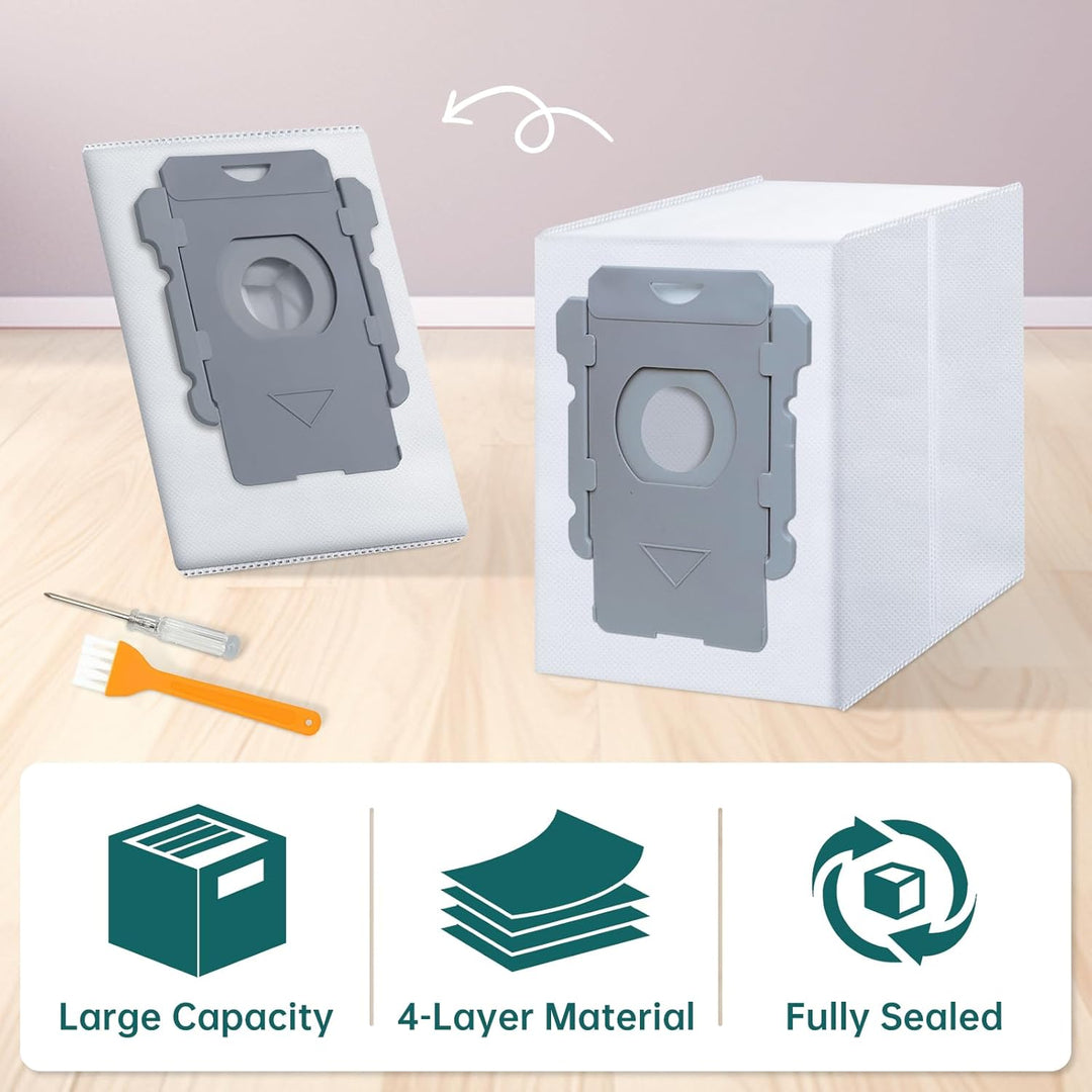 LOVECO 12 Stück Staubbeutel Kompatibel für iRobot Roomba i7 i7+ i7 Plus S9 S9+ s9 Plus i8+ i3+ i4+ i