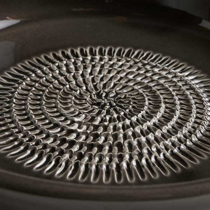 evergrate Keramikreibe Dipschale im Motiv Anthrazit mit Küchenpinsel und Rezeptheft, Anthrazit