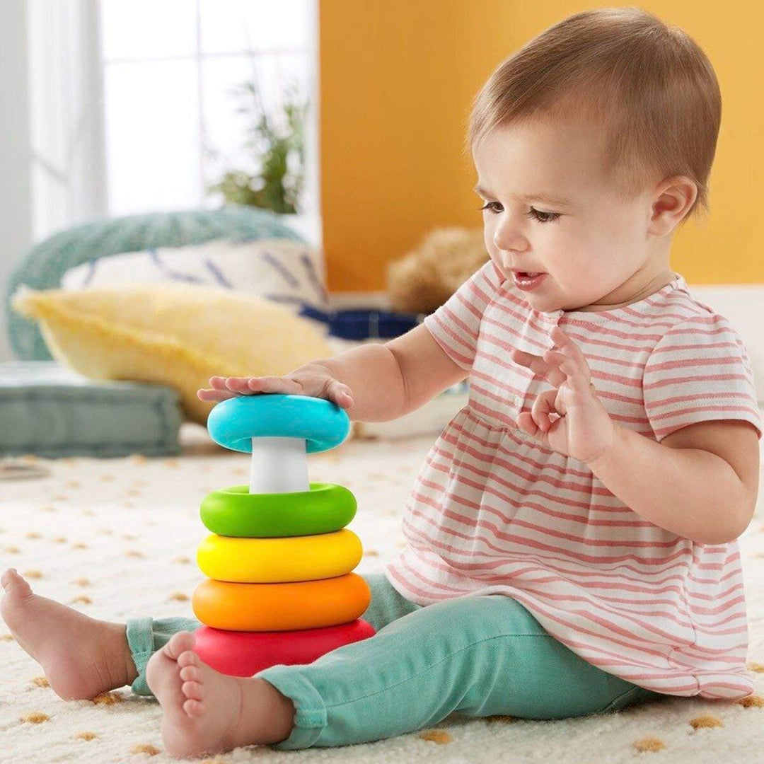 Fisher-Price GRF11 - Stapel & Sortier Spielset, 2 klassische Stapel- und Sortiersets, Babyspielzeug