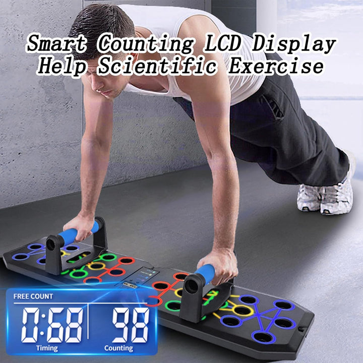 Wesoke Push Up Board 14 in 1 Multifunctional Liegestützständersystem für Männer, Frauen, tragbare Li