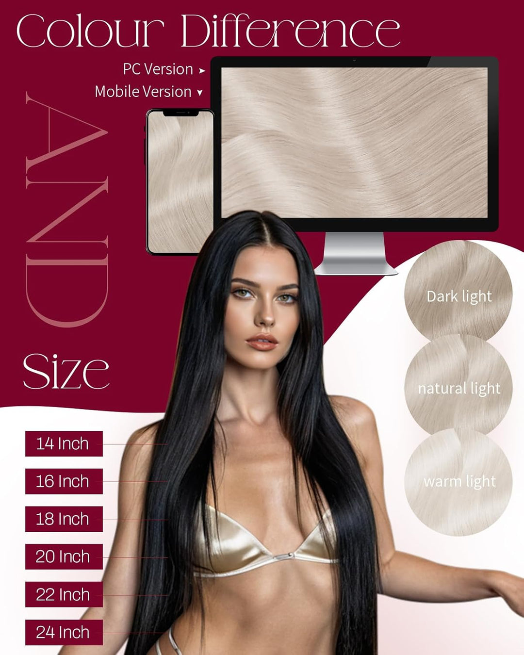 Moresoo Echthaar Tressen zum Einnähen Blond Haartressen Echthaar 50cm Haarverlängerung Tressen Echth