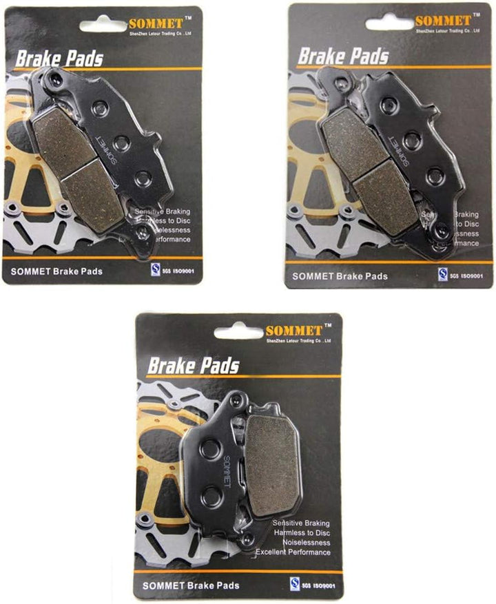 SOMMET Bremsbeläge Vorne + Hinten für Suzuki SV 400 (03-05) SV 650 (03-15) GSF 650 Bandit (05-06) GS