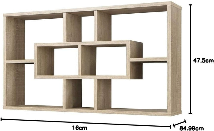 FMD Möbel, 289-001 Lasse Wandregal, eiche ,masse 85.0 x 16.0 x 47.5 cm (BHT)