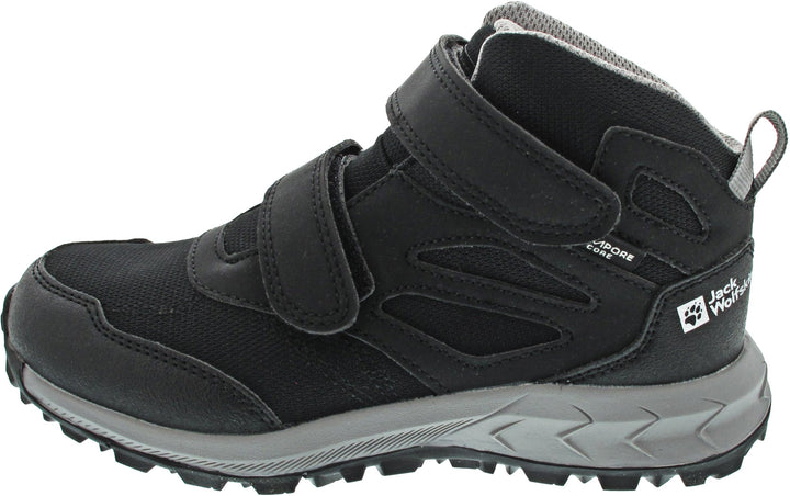 Jack Wolfskin Unisex Kinder Woodland Texapore Mid Vc K Walking-Schuh 26 EU Black Grey, 26 EU Black G