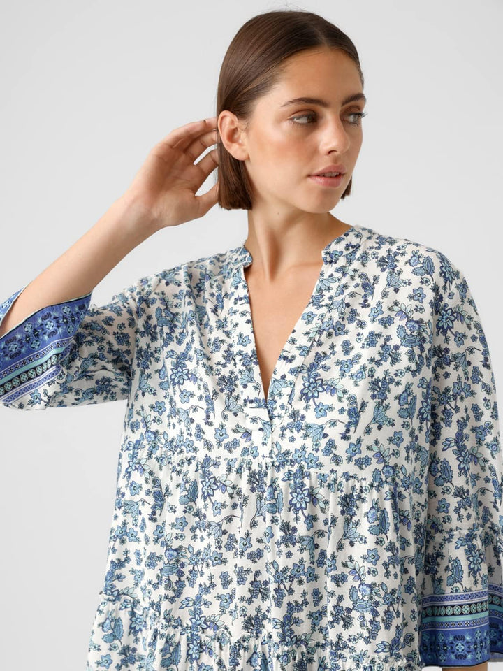 VERO MODA Damen Kleid XS Dazzling Blue/Aop:mira, XS Dazzling Blue/Aop:mira