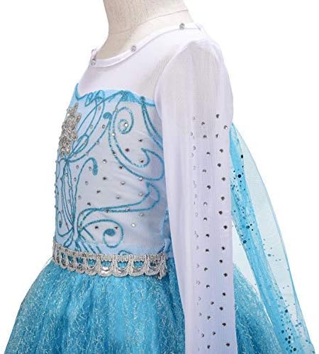 Lito Angels Prinzessin Kleid mit Schleppe und Accessoires für Kinder Mädchen, Kostüm Verkleidung Lan