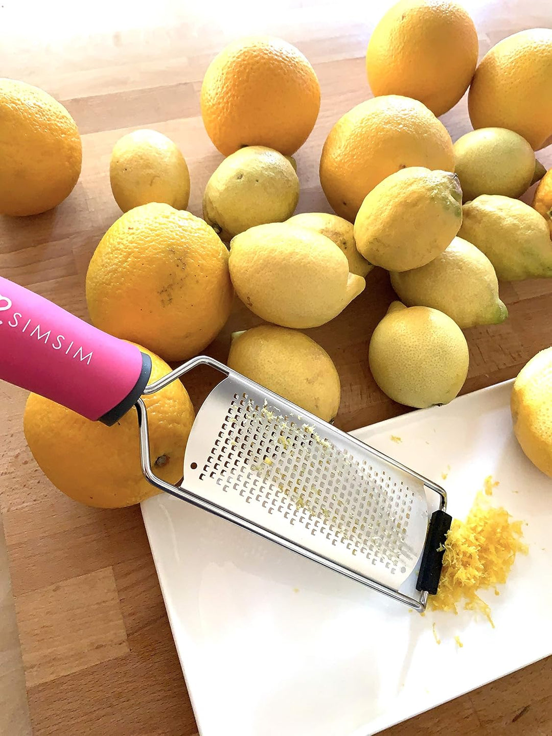 SimSim superscharfe feine Reibe Zesterreibe Profiqualität Citruszester Zitronenzester Multifunktions