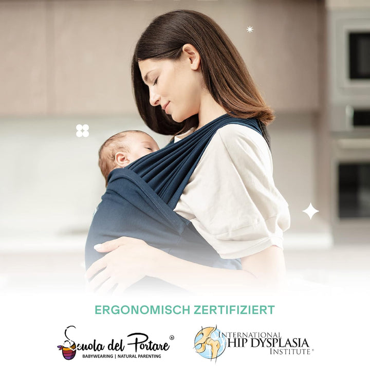 Koala Babycare Babytragetuch - Einfach anzuziehen - Elastisches Tragetuch bis zu 15 kg - Verstellbar