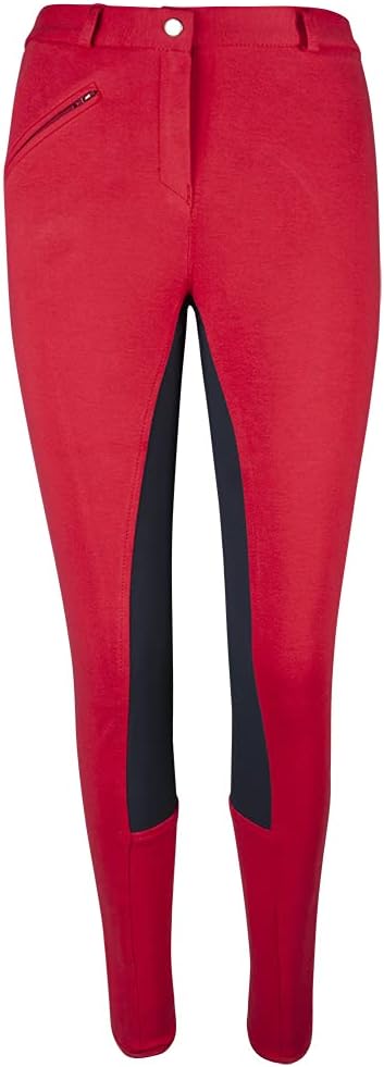 Pfiff 101197 Damen Reithose Vollbesatz Vollbesatzreithose 9 Farben alle Grössen 176 Rot / Grau, 176