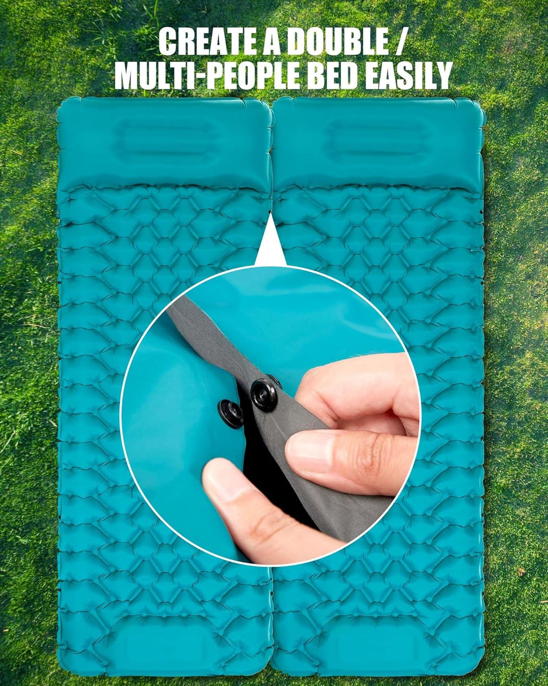 AKSOUL Isomatte Camping Luftmatratze Outdoor: Ultraleicht Gross Aufblasbare Matratze Dick Schlafmatt