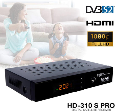 hd-line 310S PRO Receiver Satellit HD Digitaler Satelliten Receiver HDMI DVB S2 Receiver für Sat HD