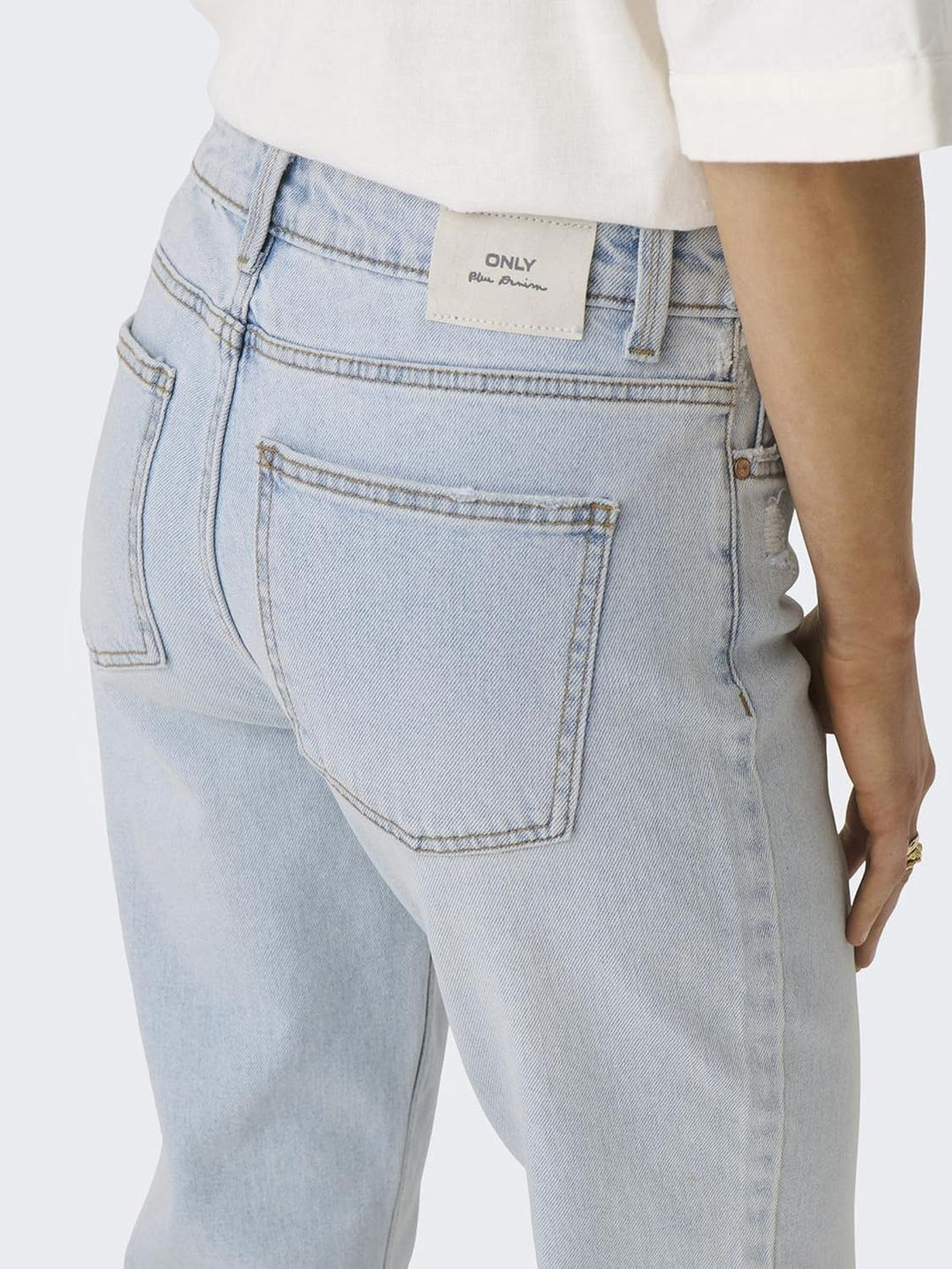 ONLEMILY HW STR RAW CR AK MAS440 NOOS 26W / 30L Light Blue Denim, 26W / 30L Light Blue Denim