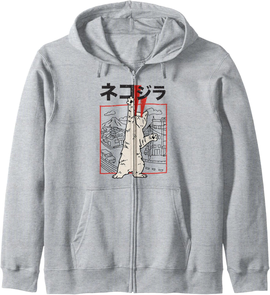 Japan CatZilla Harajuku Katzen Kätzchen Anime Manga Otaku Kapuzenjacke