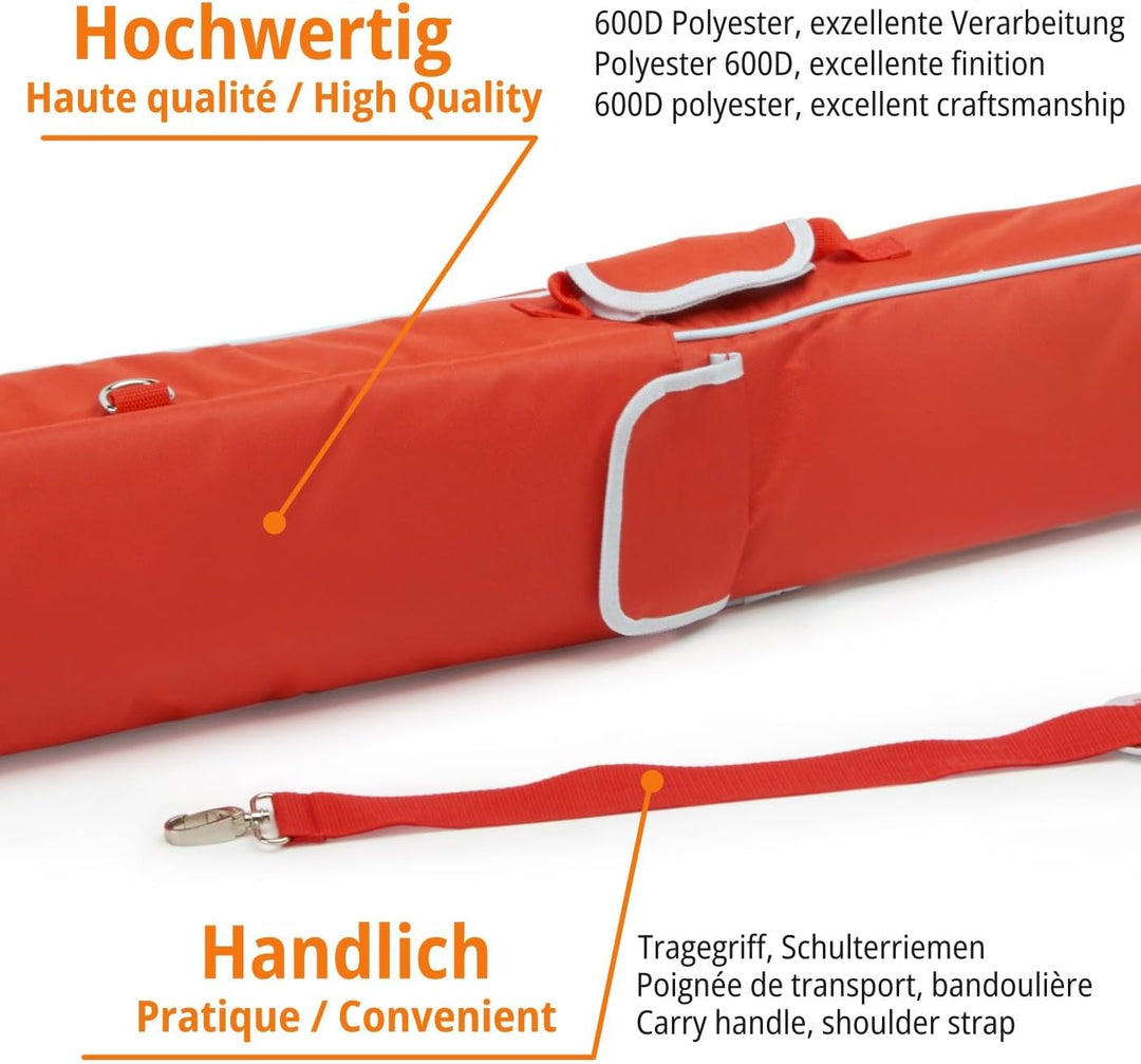 Wasserwaage 180 cm Schutztasche | Gepolsterte Tasche für Wasserwaagen bis 180 cm | Mit Aussenfach fü