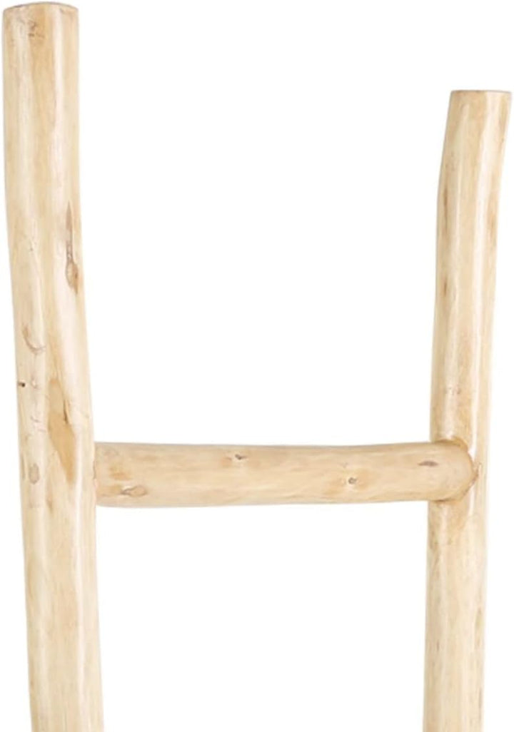 Casa Moro Holz Deko-Leiter Emil Natur Beige Braun Höhe 124cm Boho Chic Kleiderständer Regal Wohn-Dek