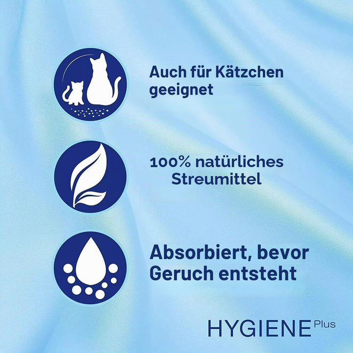 Catsan Hygiene Plus – Weisse Hygienestreu mit Extra-Mineralschutz – 1 x 20 Liter 20 l (1er Pack), 20