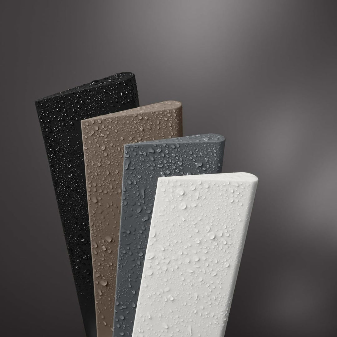 KEUCO Duschabzieher aus Silikon, mit Wandhalterung, Glaswischer zum Kleben, 26,4x8,2x1,7 cm, schlier