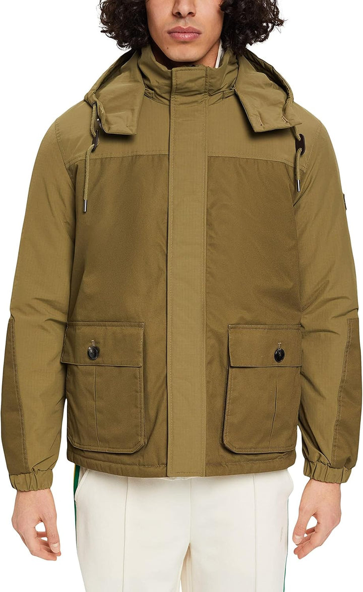 ESPRIT Utility-Jacke mit abnehmbarer Kapuze L LIGHT KHAKI, L LIGHT KHAKI