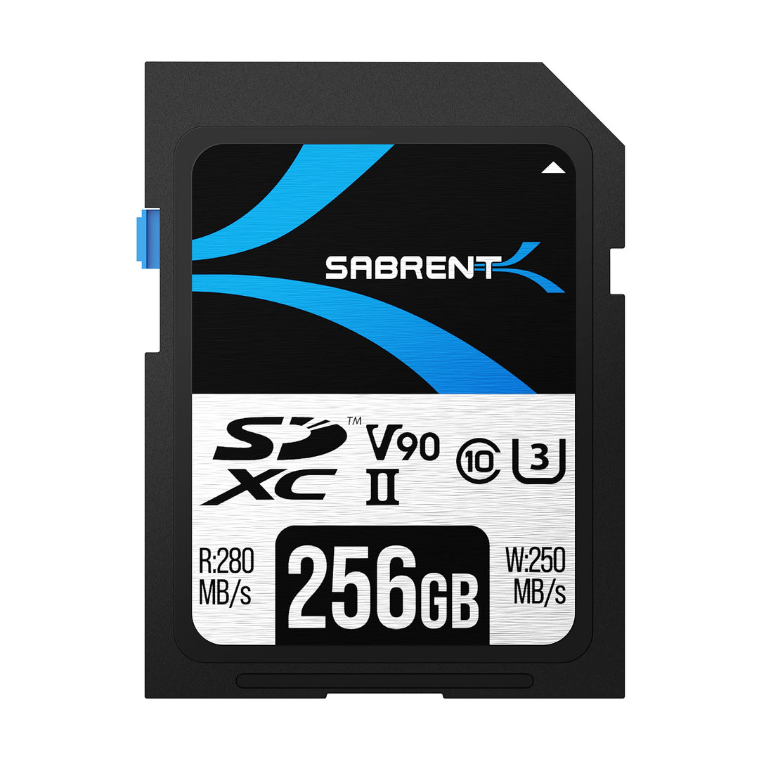 SABRENT SD Karte 512GB V90, SDXC Card UHS II, SD Speicherkarte Class 10, U3, R280MB/s W250MB/s Full