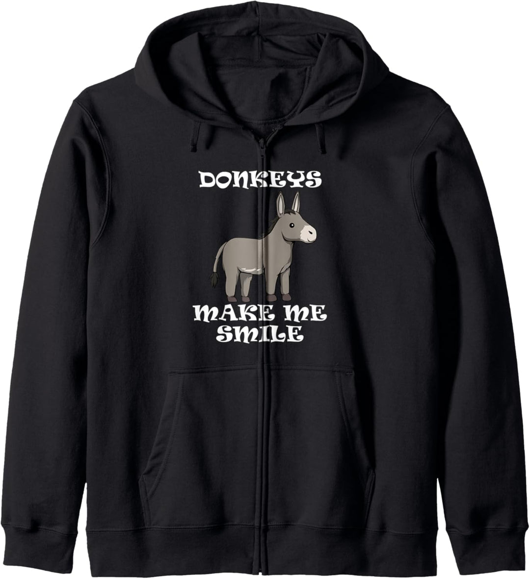 Esel Lächeln Bauernhof Tier Kapuzenjacke