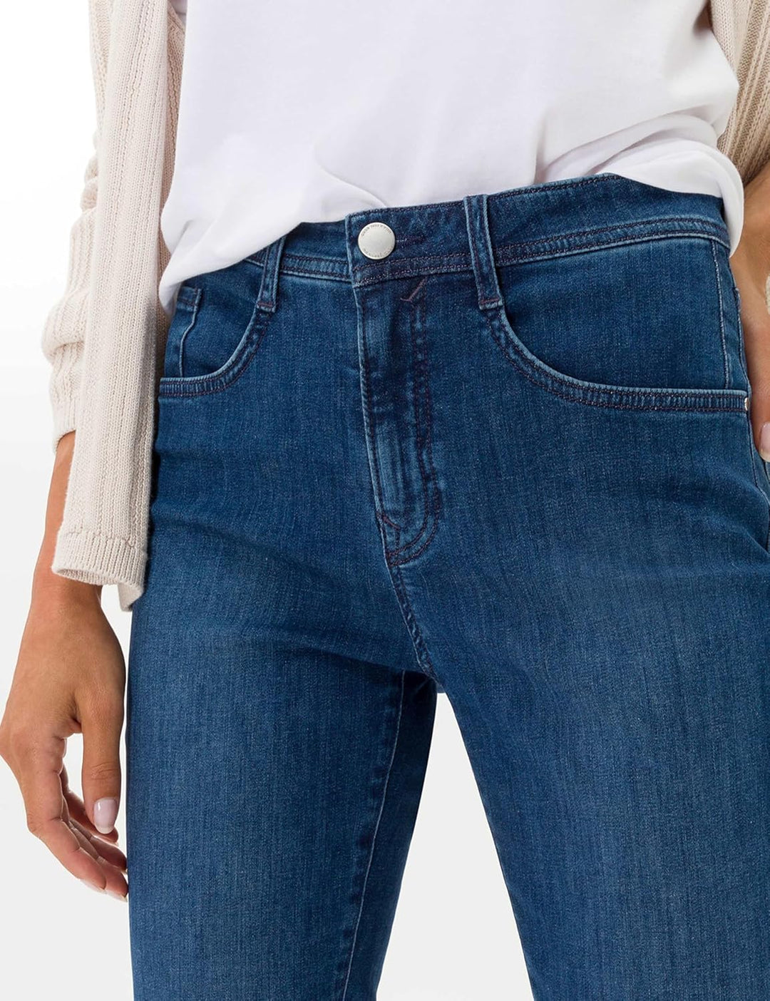 BRAX Damen Jeans Style Carola Premium Denim 34W / 32L Used Regular Blue, 34W / 32L Used Regular Blue