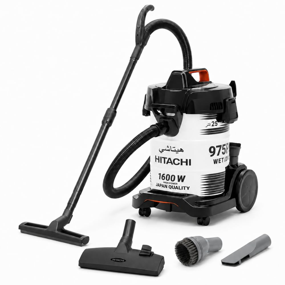 Hitachi Bodenstaubsauger CV 975 PW, 3-in-1 Profi-Nass- & Trockensauger, 25L Edelstahl-Tank 1600 W be