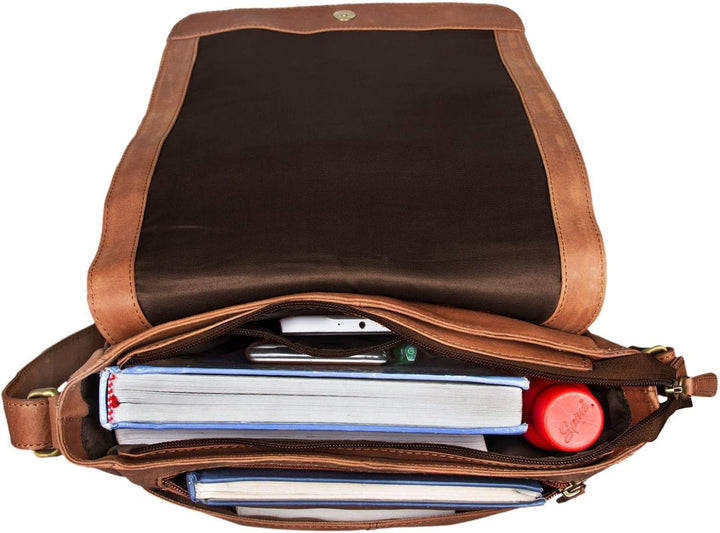 STILORD 'Paul' Umhängetasche Herren Leder Hochformat Messenger Bag im Vintage Design Ledertasche für
