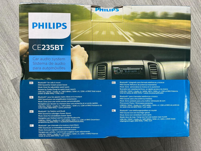 Philips CE235BT Car Radio Bluetooth + EDR - Autoradio, Freisprecheinrichtung, MP3-Player und USB/SDH