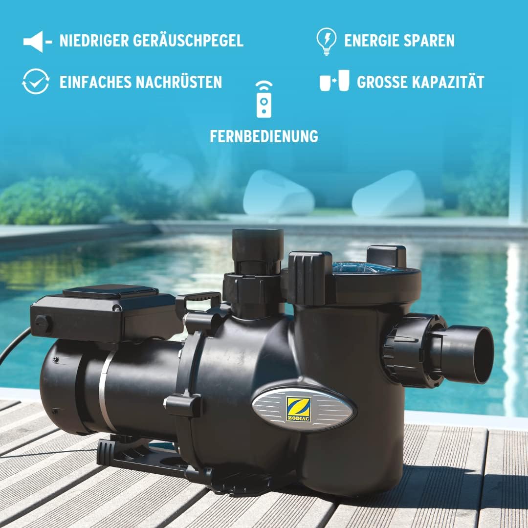 Zodiac E30 iQ 200 Pumpe mit variabler Geschwindigkeit, empfohlen für Pools bis 120 m³, hohe Energiee