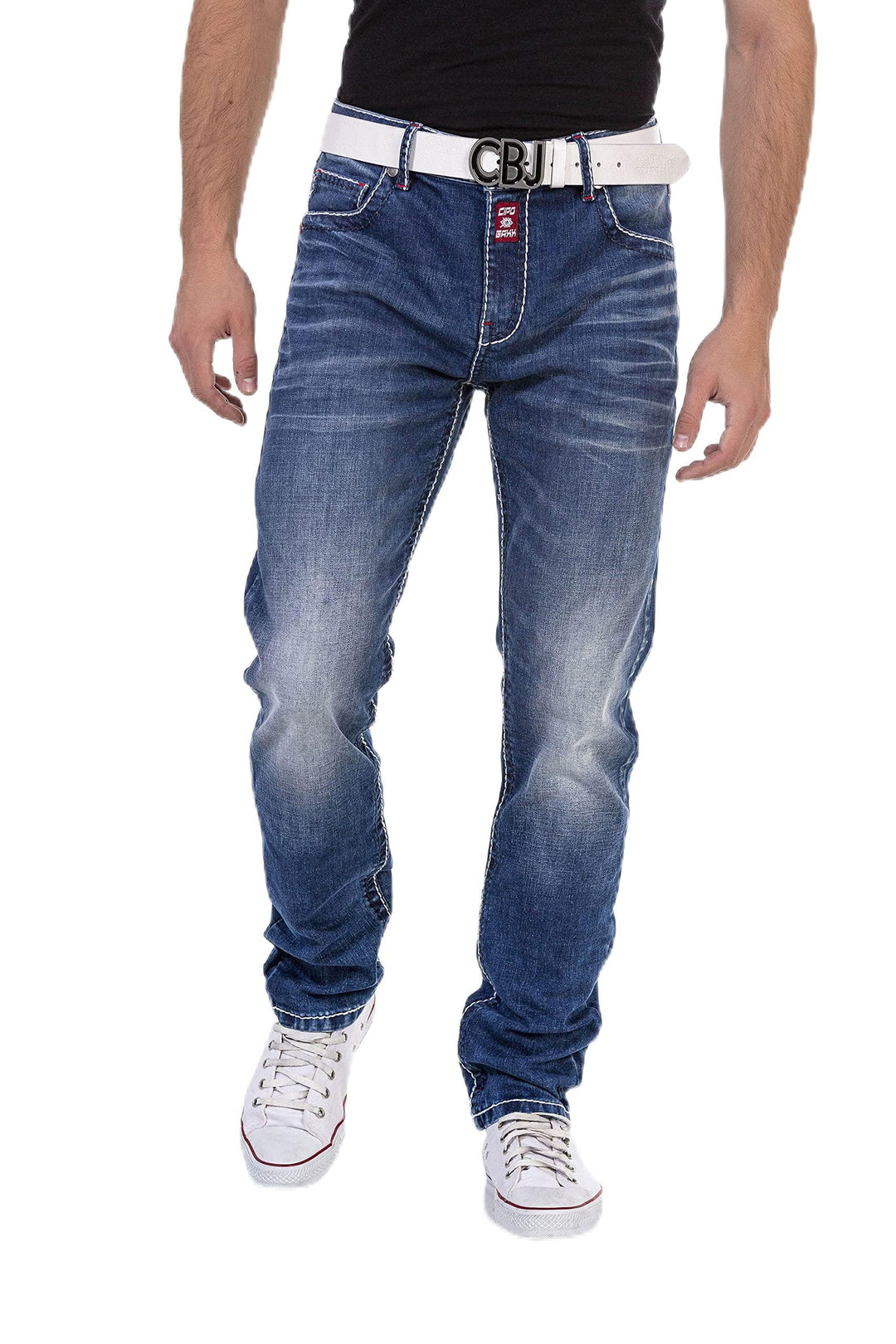 Cipo & Baxx Herren Regular Fit Jeanshose Denim Pants Jeans Hose, Cd704-b