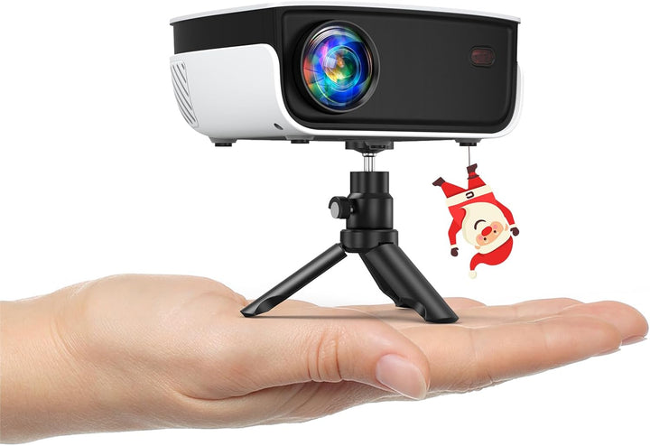 HOPVISION Mini Beamer, 7500L Projektor Full HD 1080P Unterstützt, Tragbarer Heimkino Outdoor 4K Beam