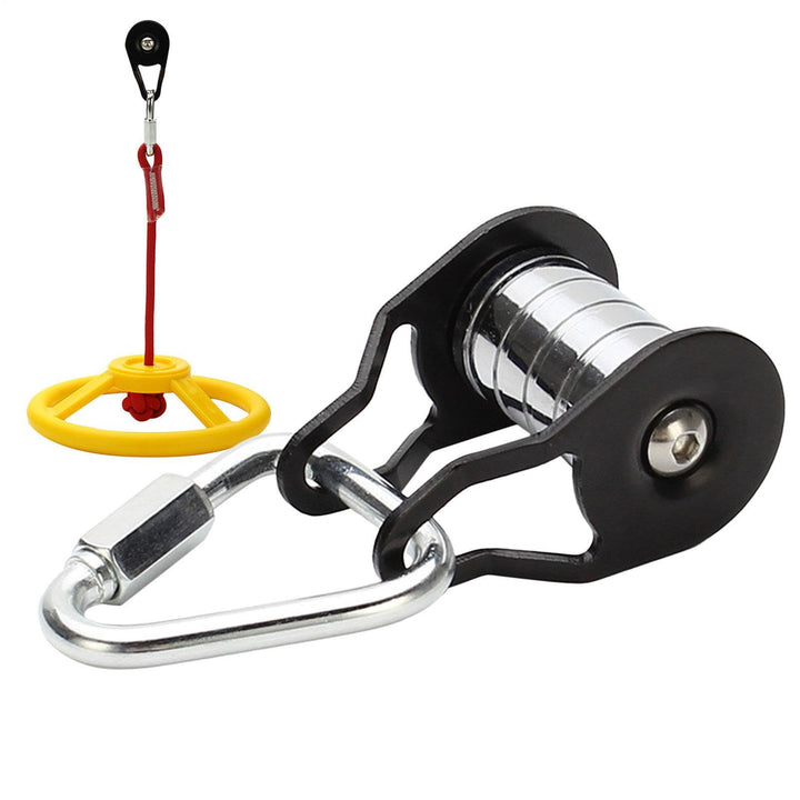 Seilrolle Slacklines, Seilrolle Mit Karabine Für Slider SlacklineMit 5 Umlenkrollen, Tragfähigkeit 2