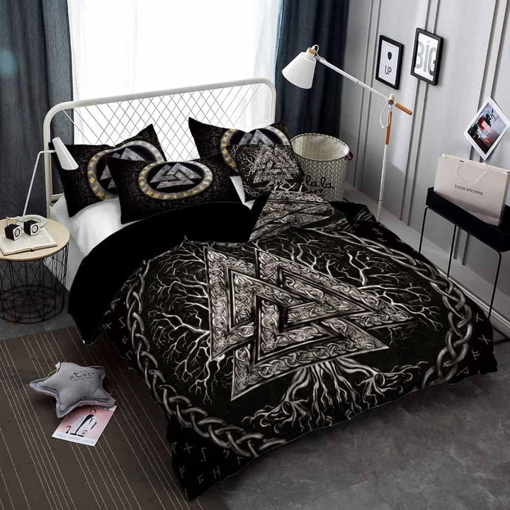 3D Wikinger Bettwäsche Set 135x200 cm 2teilig mit Reissverschluss Weiche und Angenehme Schlafkomfort