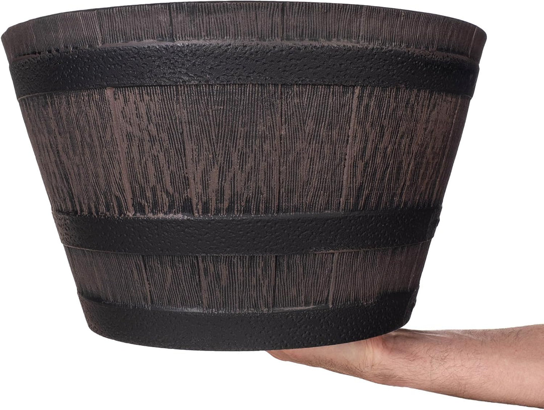 KADAX Blumentopf, Blumenkübel aus Kunststoff, runder Pflanzkübel, Innen- und Aussenbereich, Übertopf