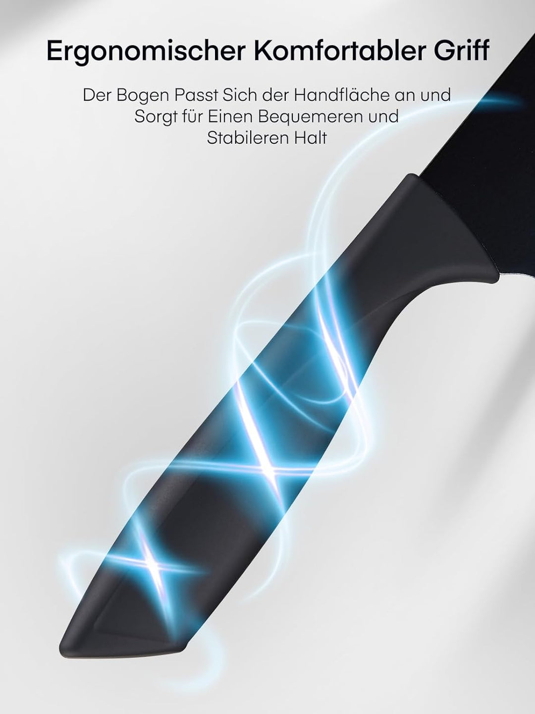D.Perlla Messerblock, 16-TLG Messer set, Schwarz Antihaft-Beschichtung Messer mit Acryl Messerhalter