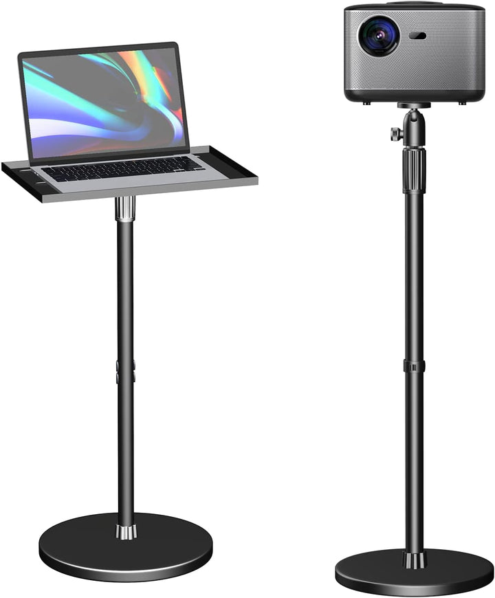 Beamer Ständer, Multifunktionaler Bodenständer verstellbar Höhe von 78.79cm bis 106.68cm,Schmieden a