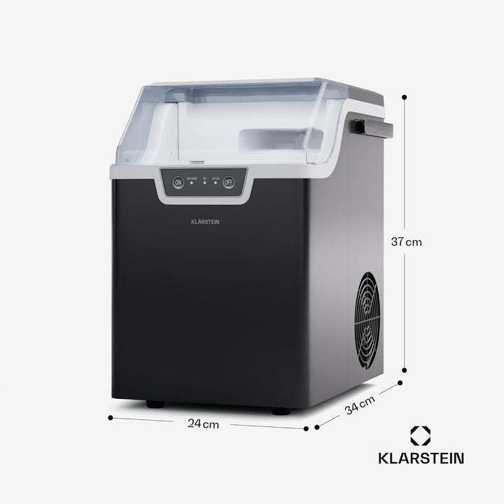 Klarstein Eiswürfelmaschine für Zuhause, Camping & Gastro, 200W Mini-Eiswürfelmaschine Klein, 4 Min