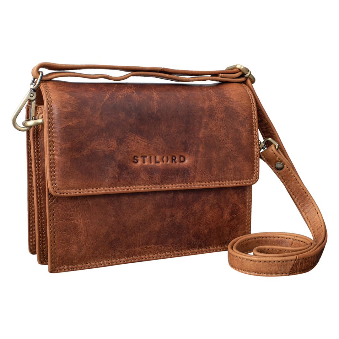STILORD 'Aleia' Handtasche Damen Leder klein - elegante Umhängetasche für Frauen mit Stil Kara - Cog