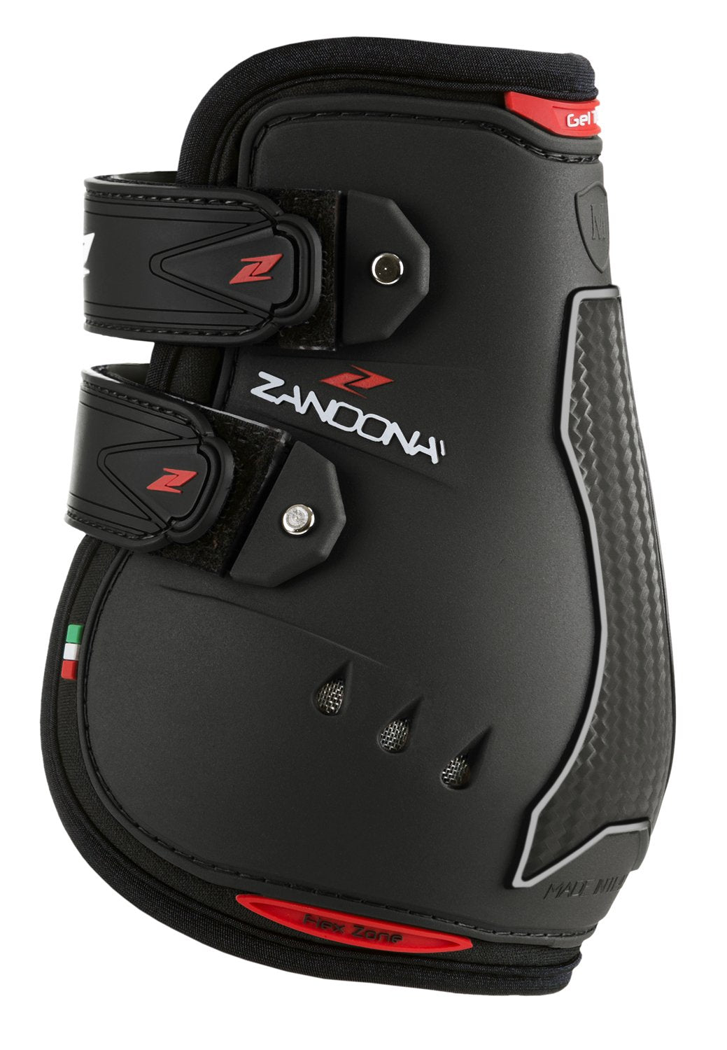 Zandonà Carbon Air Active Fit Fetlock Schutzgamasche für Pferde, Schwarz