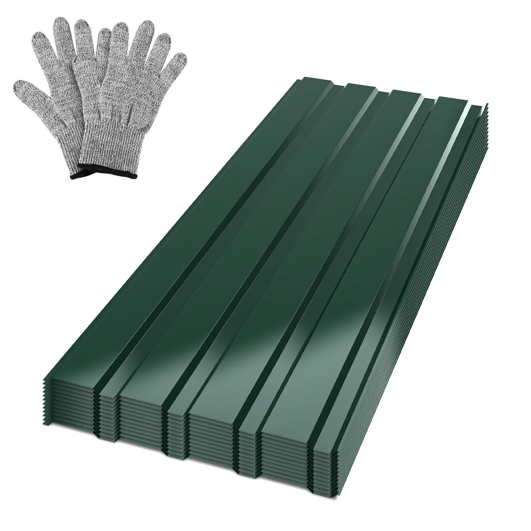 36x Trapezblech Profilblech 115x45 cm – Dachblech Set ca. 18 m² Dachplatten Stahl 0,25 mm für Garten