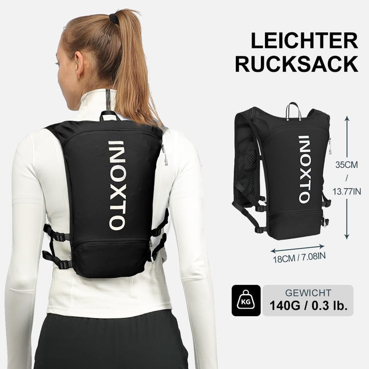 INOXTO Sport Wasserbeutel Weste Mit 1.5l Trinkblasen Running Weste Rucksack FüR Outdoor Wandern Trai