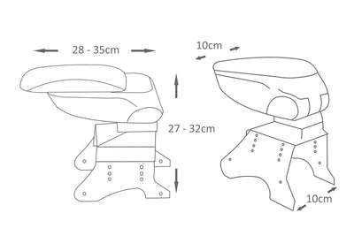 Universal Auto Armlehne Box Mittelkonsole zentrale Aufbewahrungsbox Schiebetr Kunstleder Staufach Au