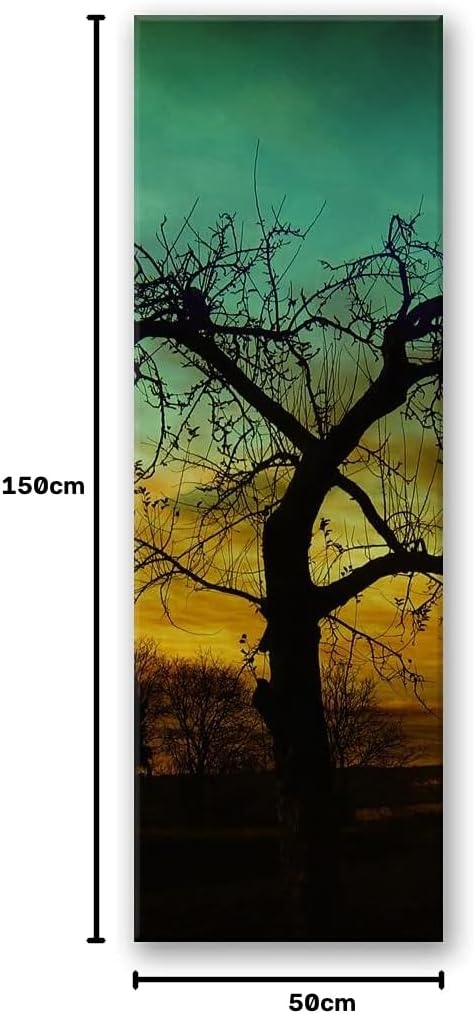 Febby Vlies Leinwandbild XXL Abend 50x150 cm Wandbild Kunst Bilder Schlafzimmer Deko Wohnzimmer Alte